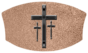 DNSWILL 517 BK SH BZ Black 3 Crosses Shimmer Bronze Background